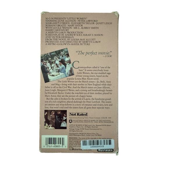 MGM Home Video Presents Little Women VHS in Color - Picture 3 of 3